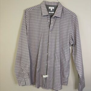 Calvin Klein Men's Purple Plaid Shirt